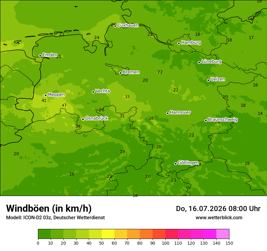 Maximale Windböen