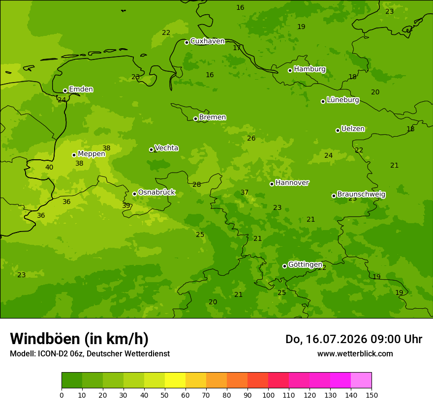 Maximale Windböen