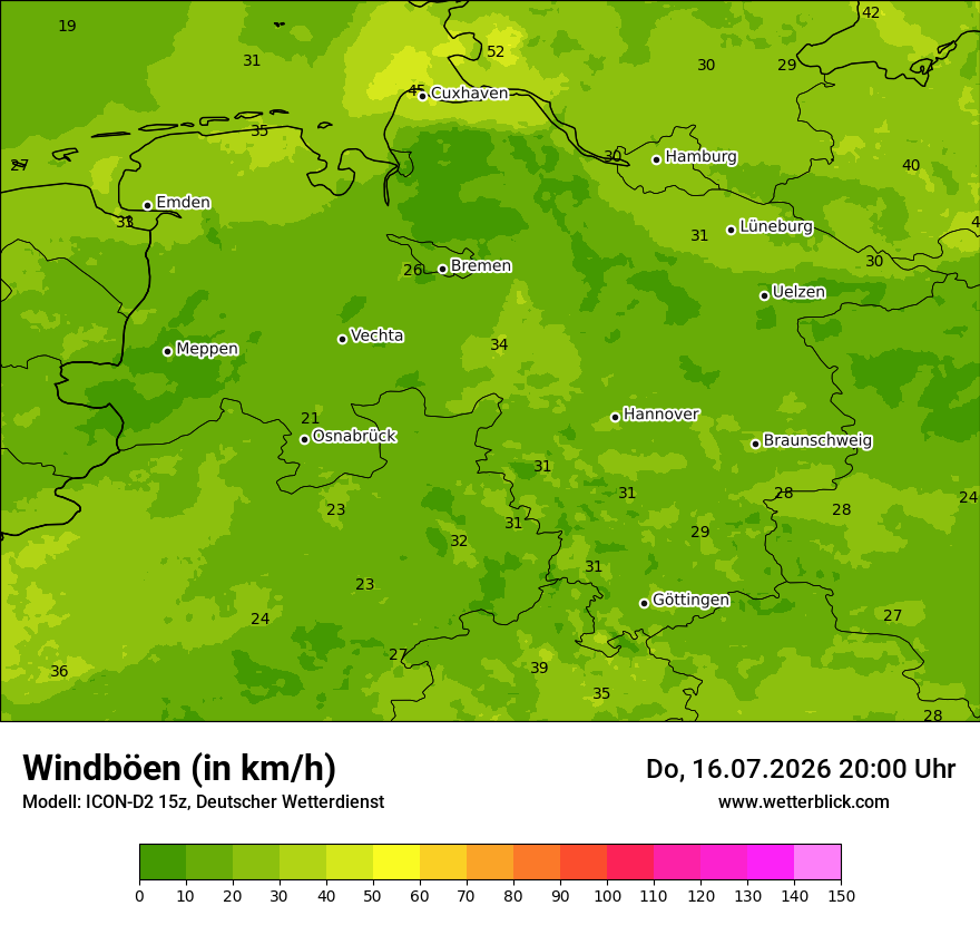 Maximale Windböen