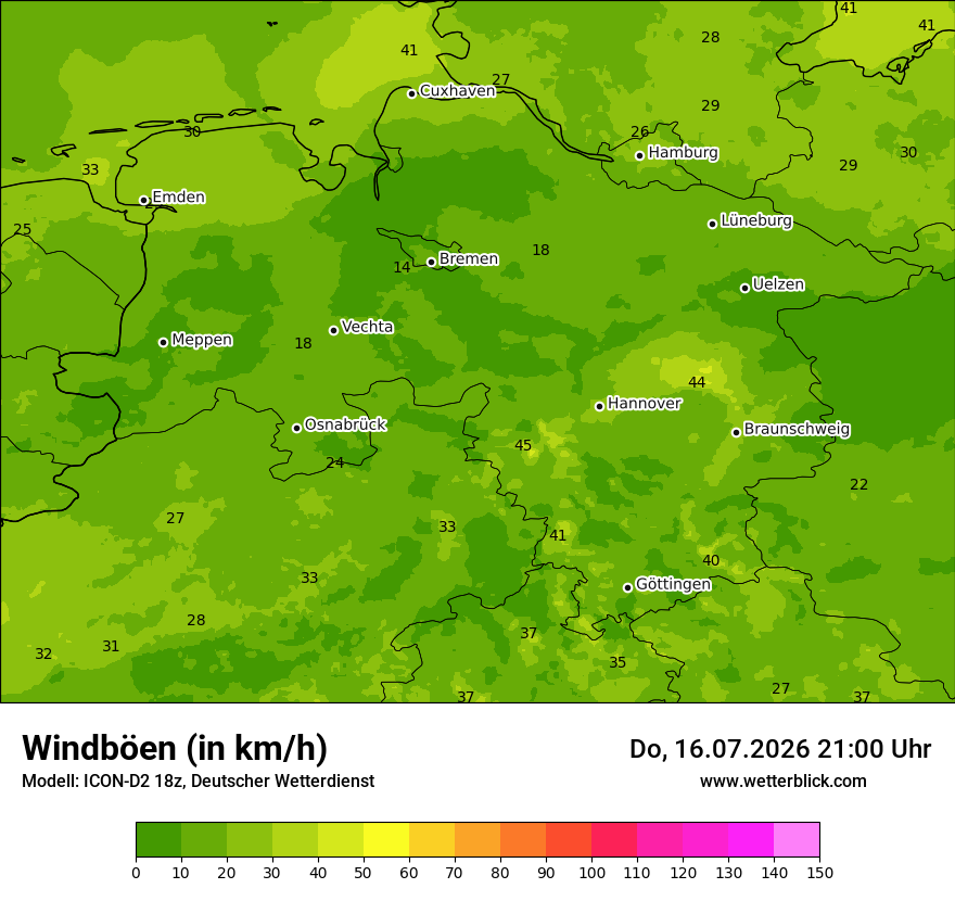 Maximale Windböen