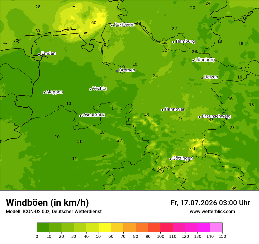 Maximale Windböen