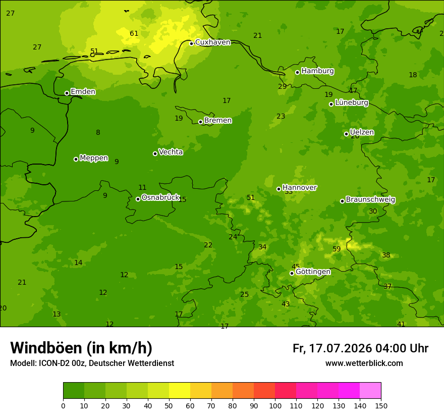 Maximale Windböen