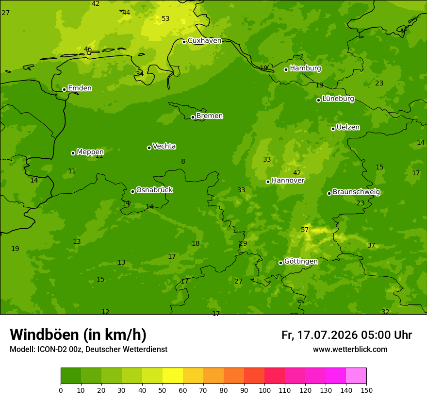 Maximale Windböen