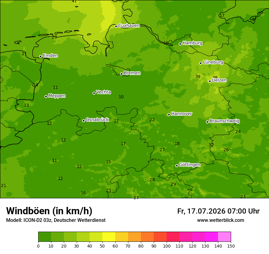 Maximale Windböen