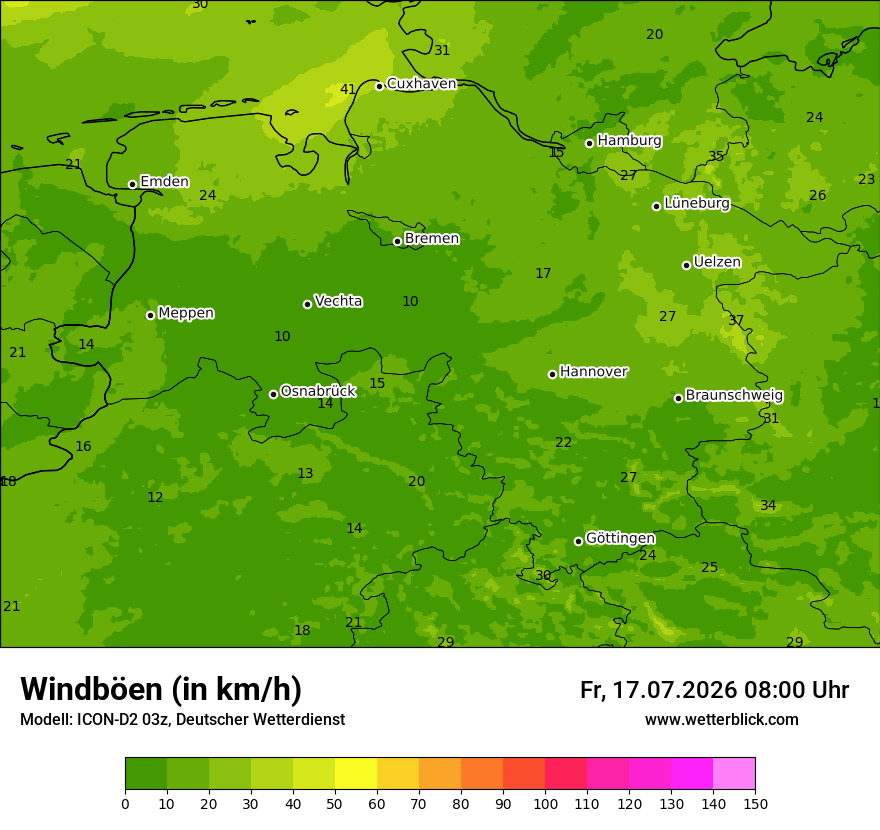 Maximale Windböen