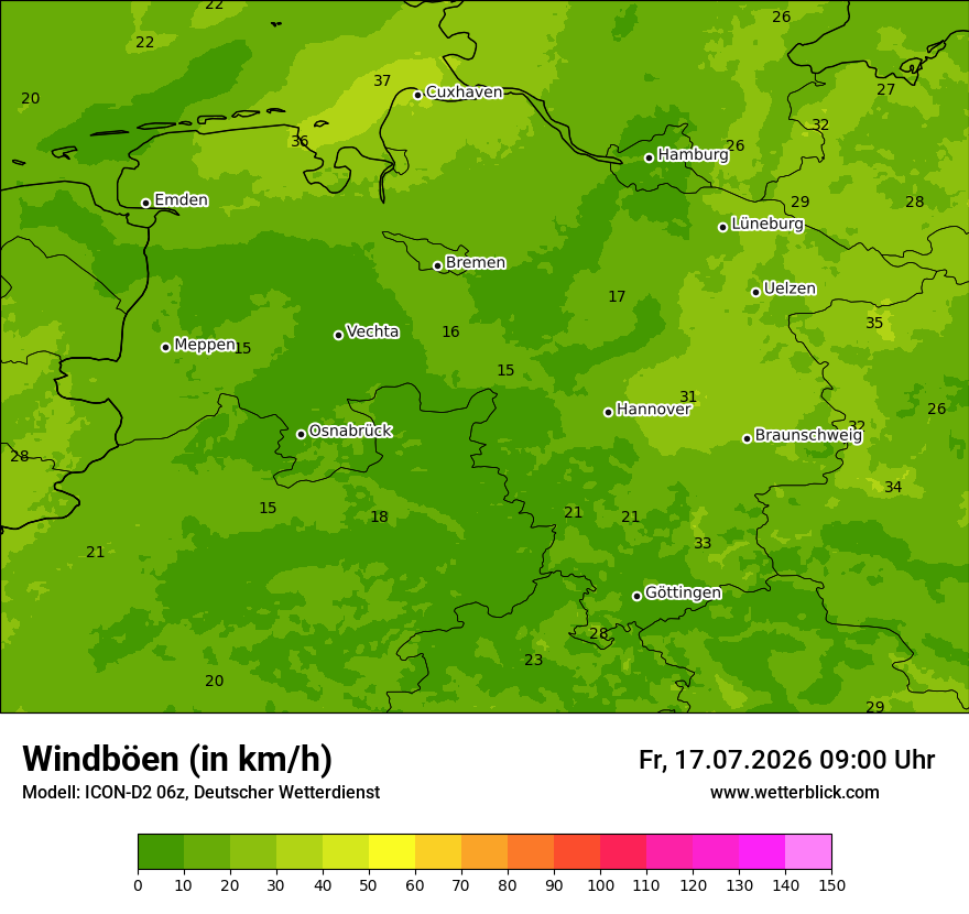 Maximale Windböen