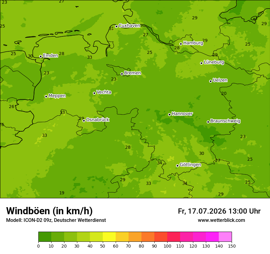 Maximale Windböen