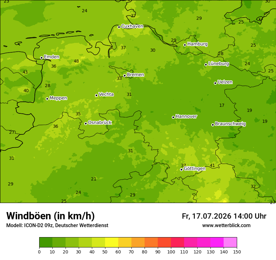 Maximale Windböen