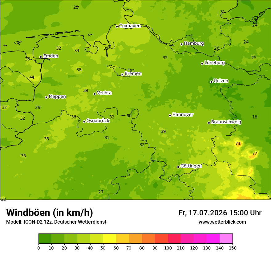 Maximale Windböen