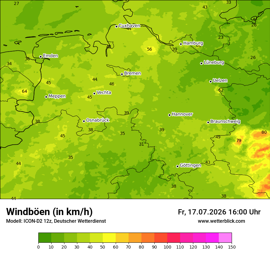 Maximale Windböen
