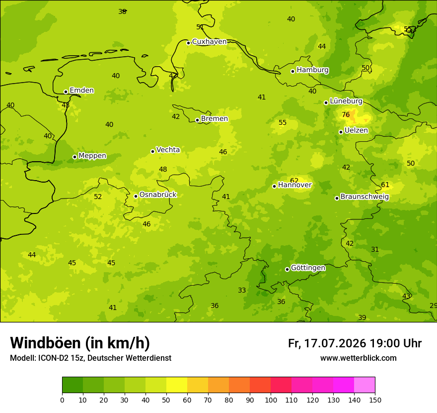 Maximale Windböen