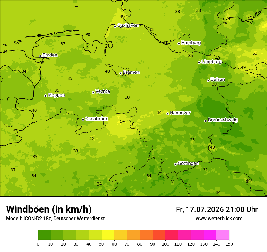 Maximale Windböen
