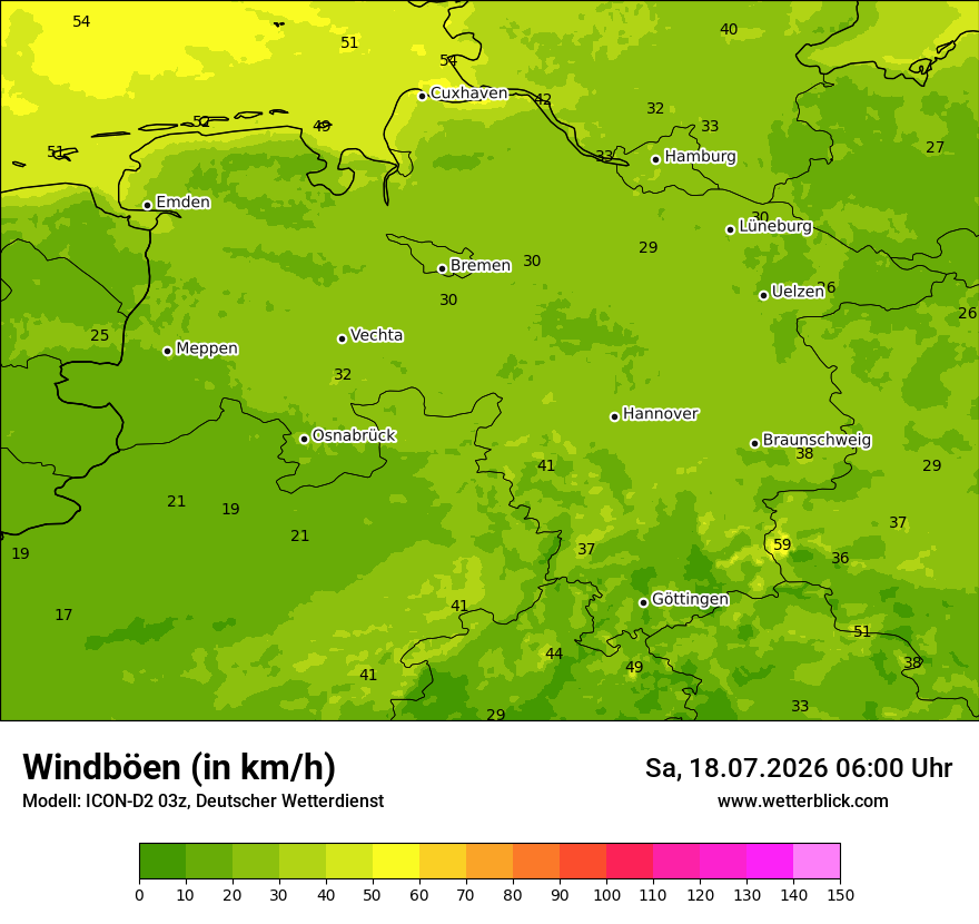 Maximale Windböen