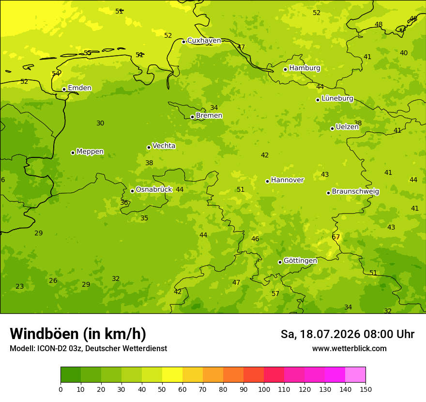 Maximale Windböen