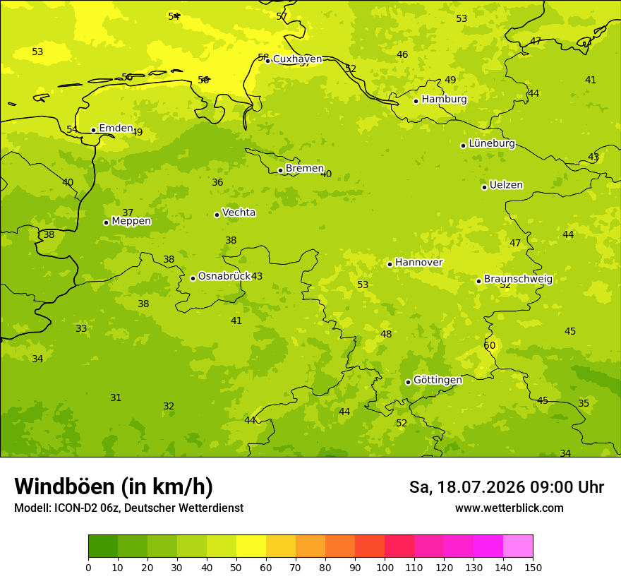 Maximale Windböen
