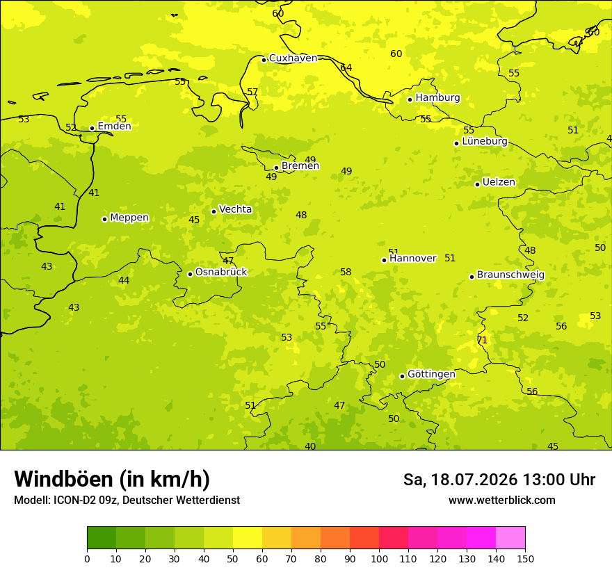Maximale Windböen