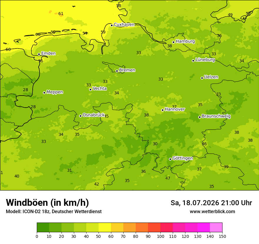 Maximale Windböen