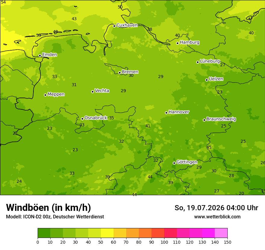 Maximale Windböen