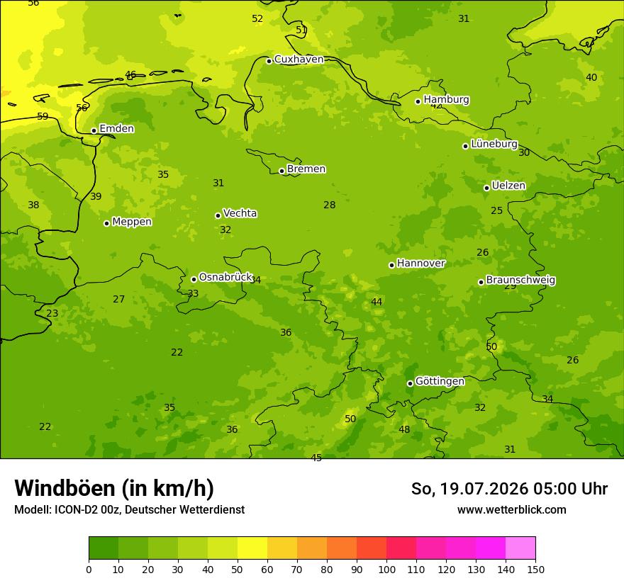 Maximale Windböen