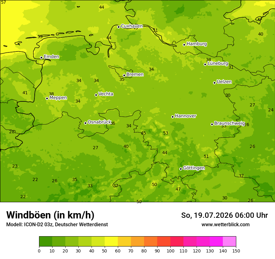 Maximale Windböen