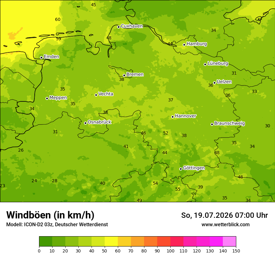 Maximale Windböen