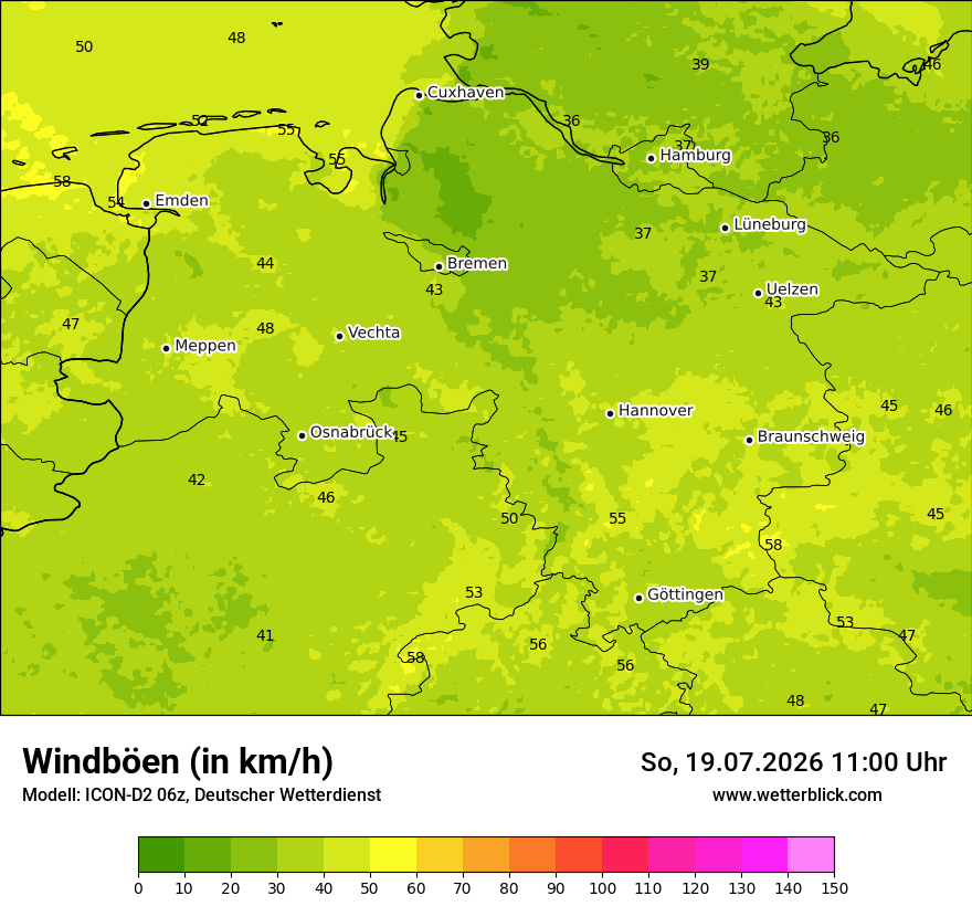 Maximale Windböen