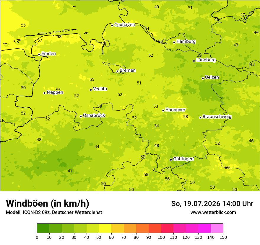Maximale Windböen