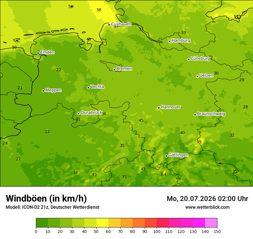 Maximale Windböen
