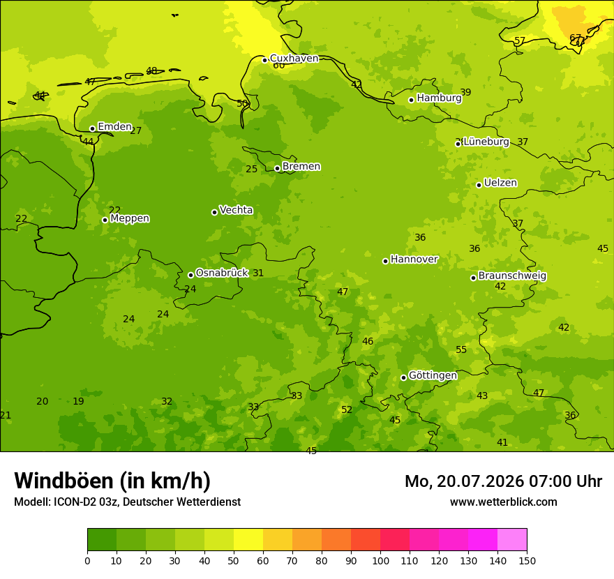 Maximale Windböen
