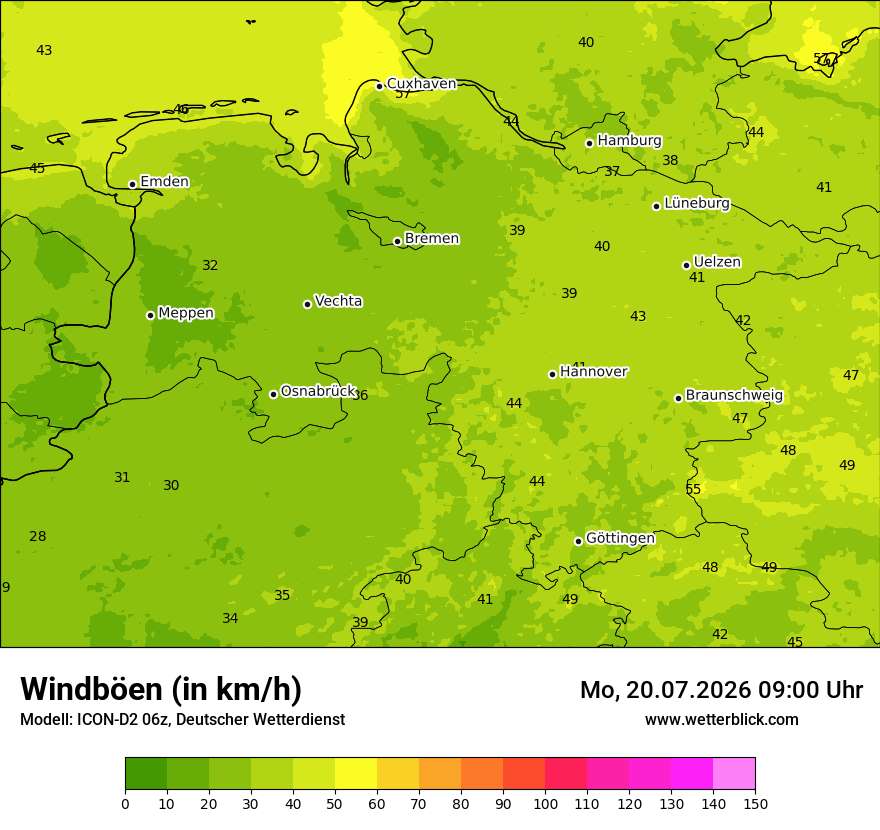 Maximale Windböen