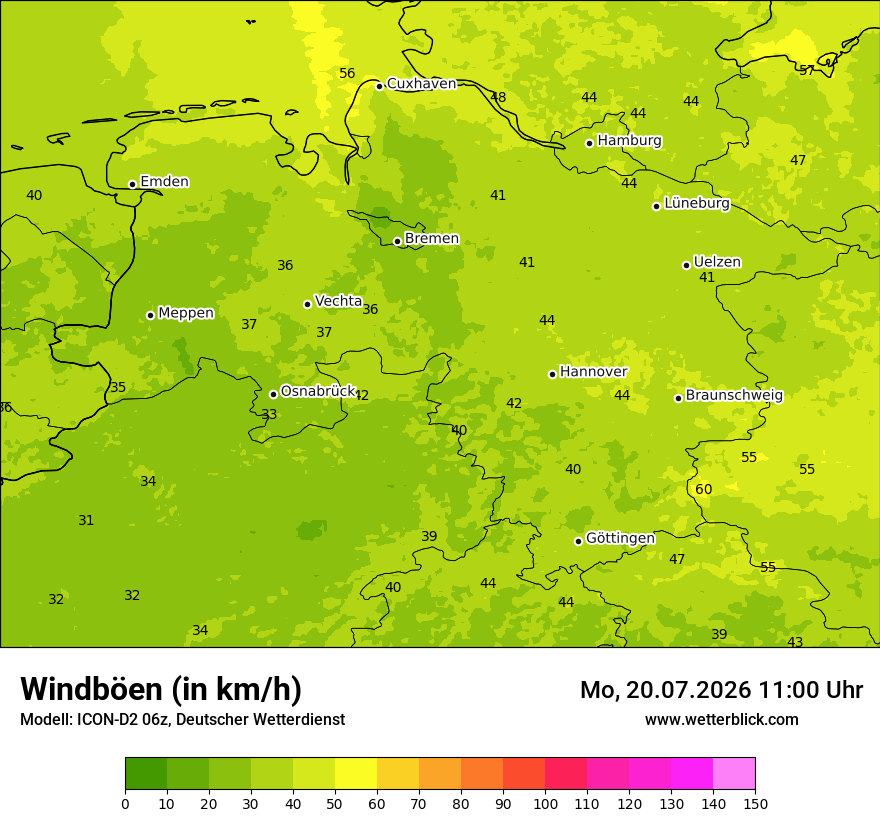Maximale Windböen
