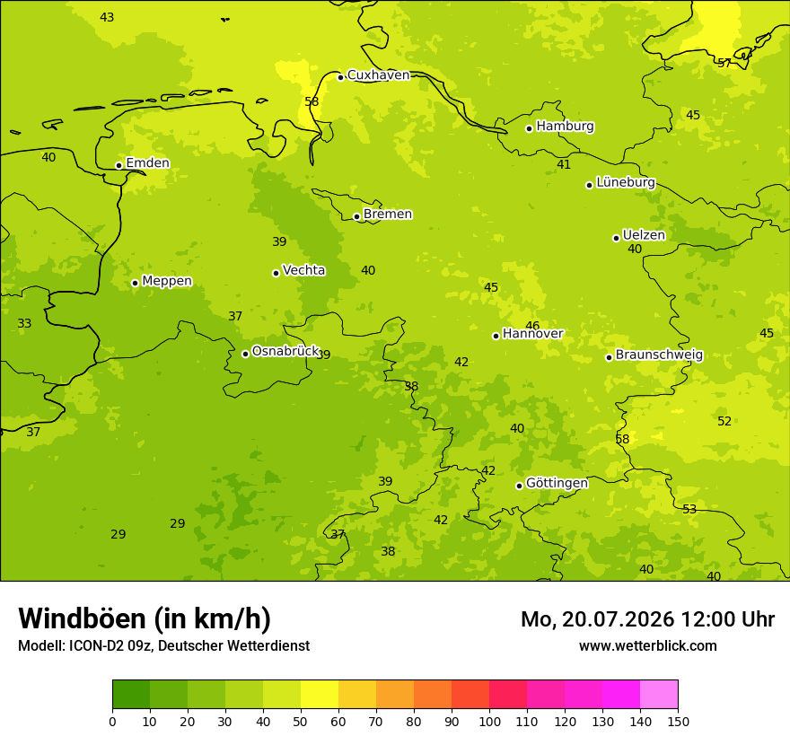 Maximale Windböen