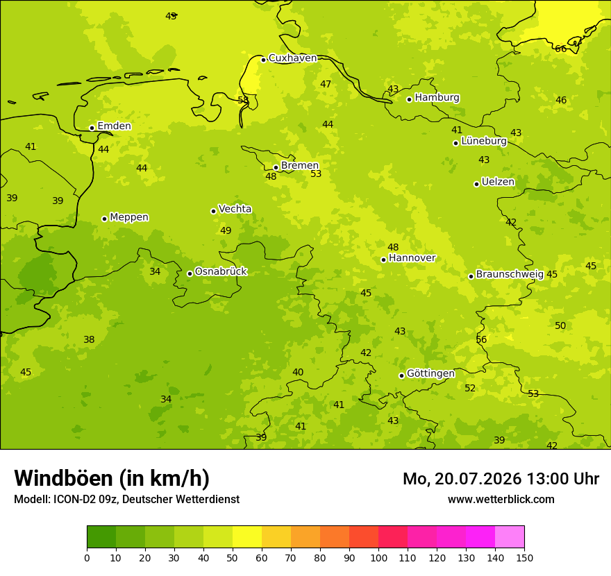 Maximale Windböen