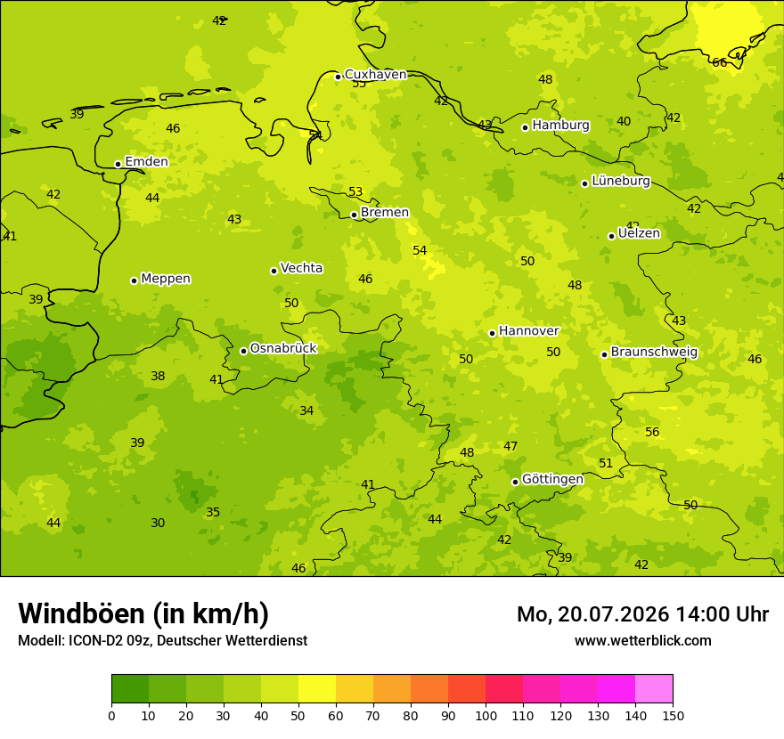 Maximale Windböen