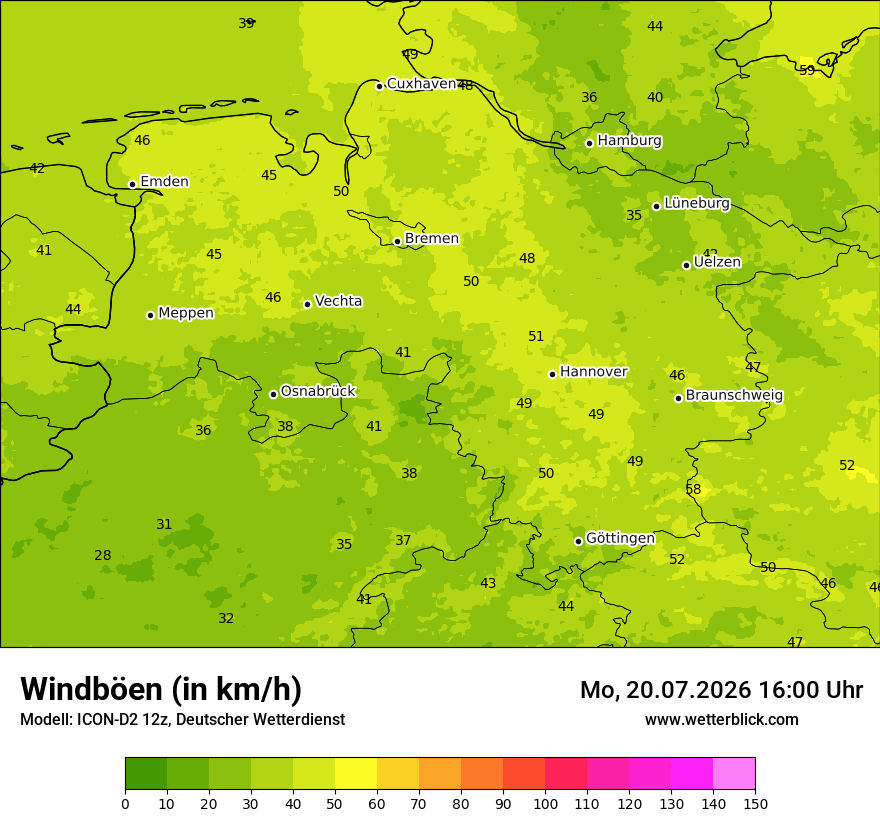 Maximale Windböen