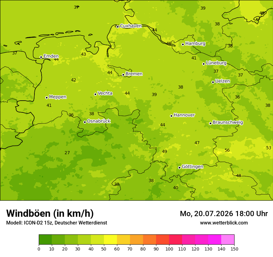Maximale Windböen