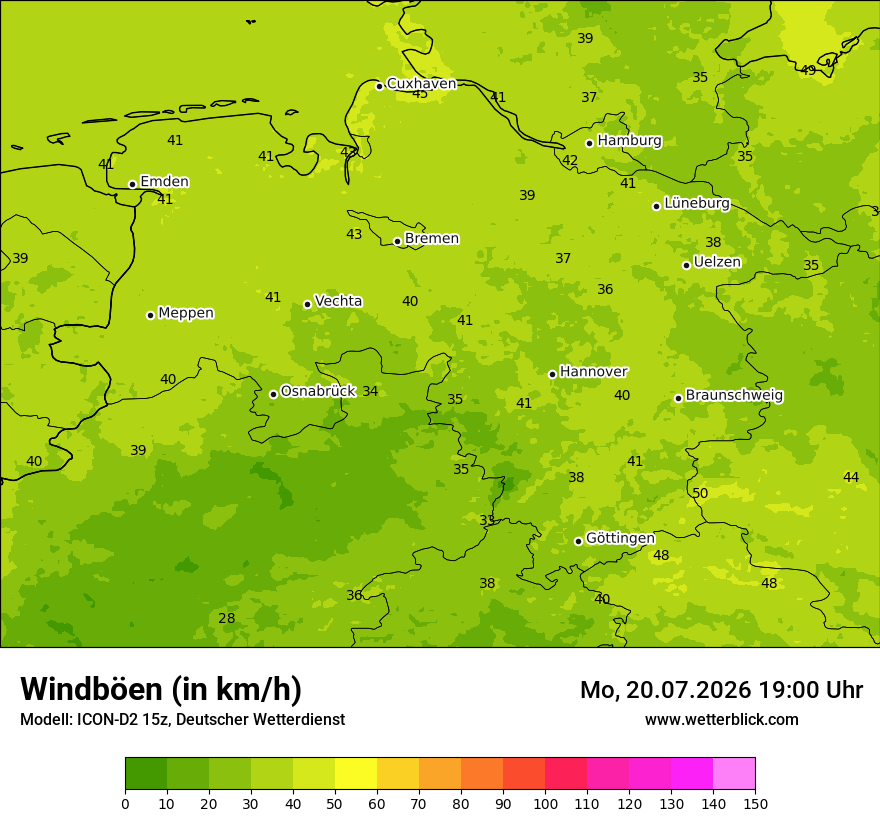 Maximale Windböen