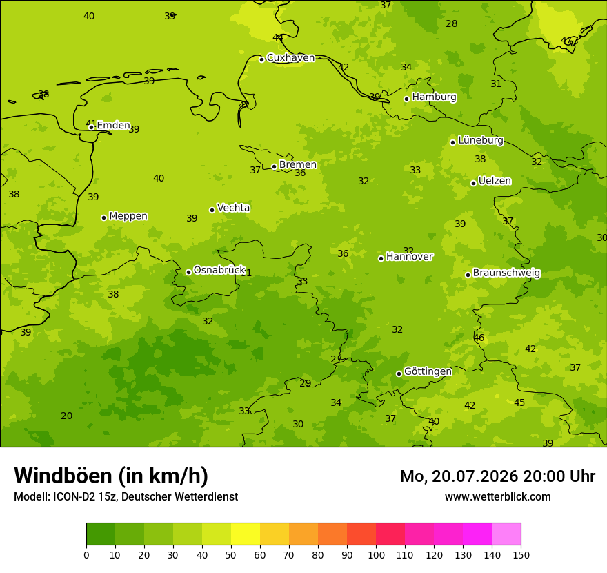 Maximale Windböen