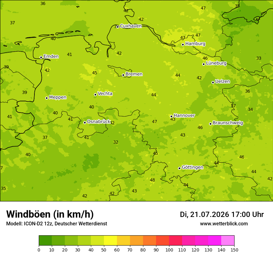 Maximale Windböen