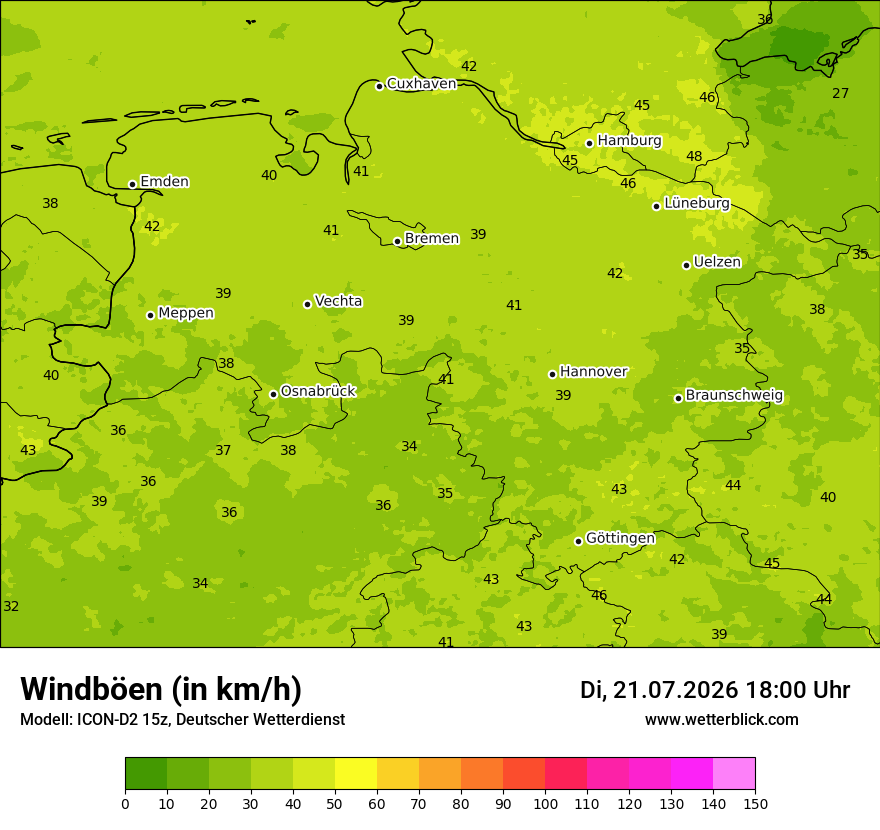 Maximale Windböen