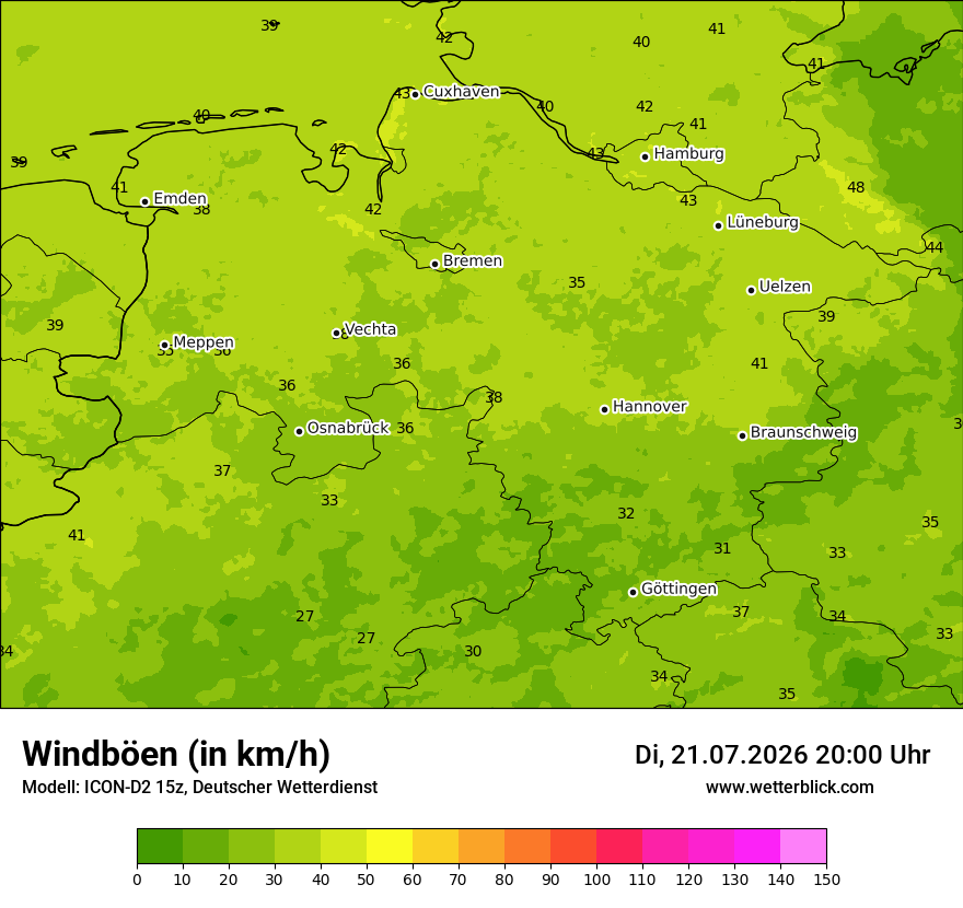 Maximale Windböen