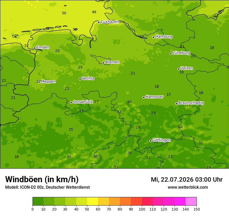 Maximale Windböen