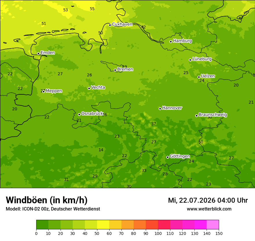 Maximale Windböen