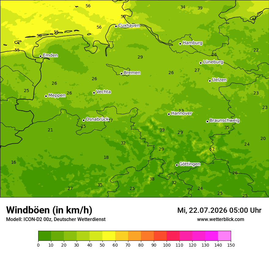 Maximale Windböen