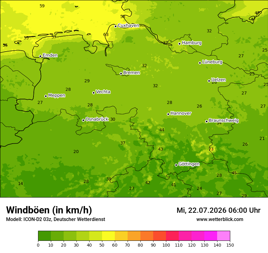 Maximale Windböen