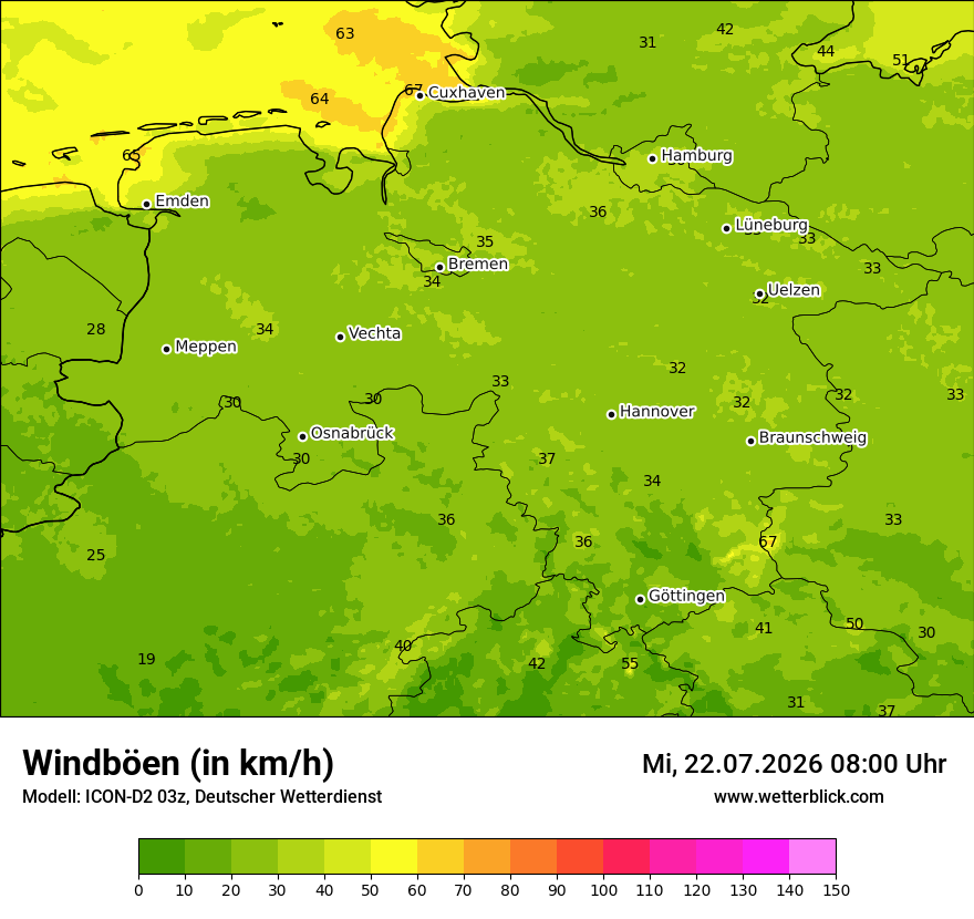 Maximale Windböen