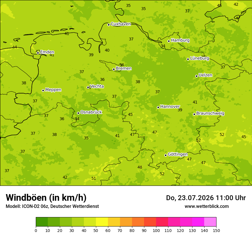 Maximale Windböen