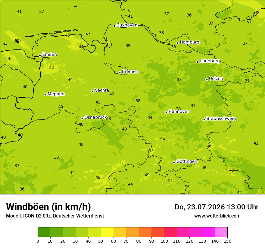 Maximale Windböen