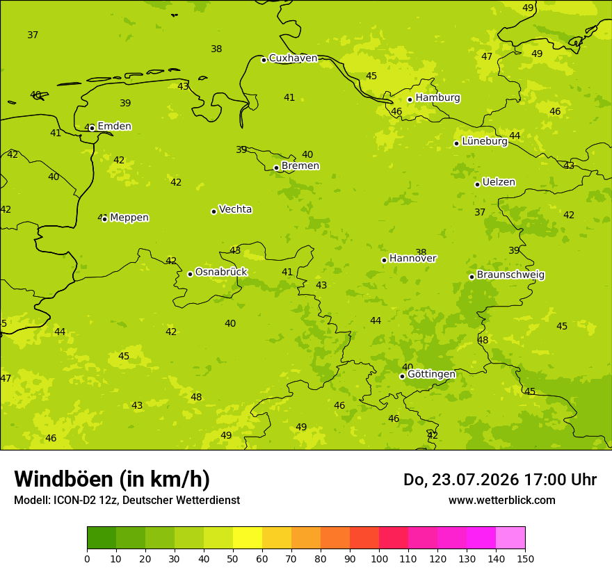 Maximale Windböen