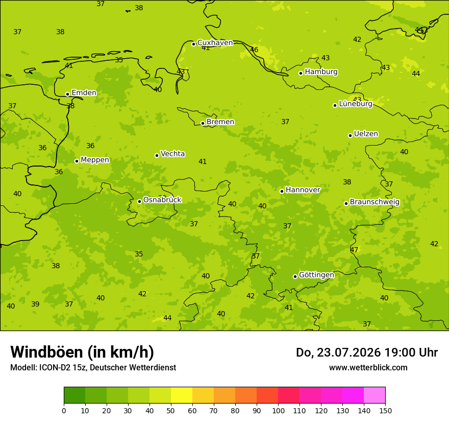 Maximale Windböen
